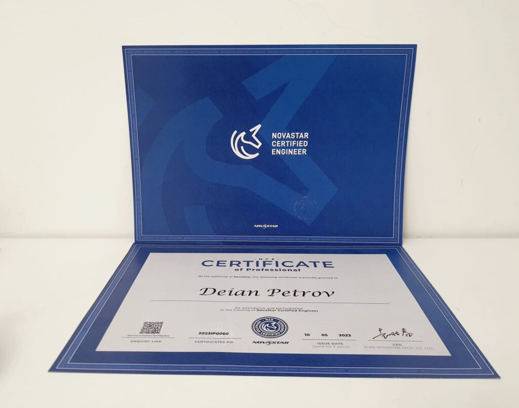 Diploma Inginer Certificat NovastarNCE